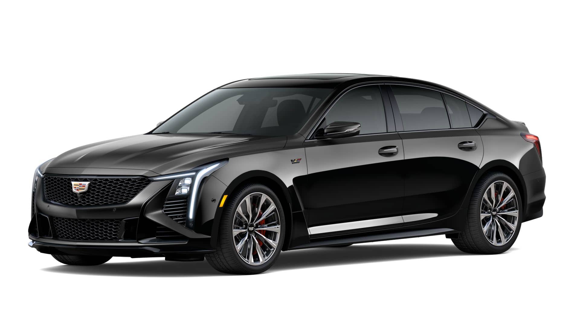 2026 Cadillac CT5-V V-Series Blackwing in Black Raven — front three-quarter view