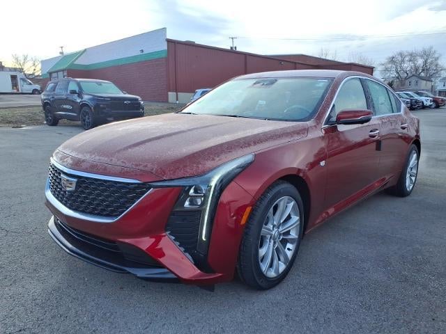 2026 Cadillac CT5 Premium Luxury in Radiant Red Tintcoat — front three-quarter view