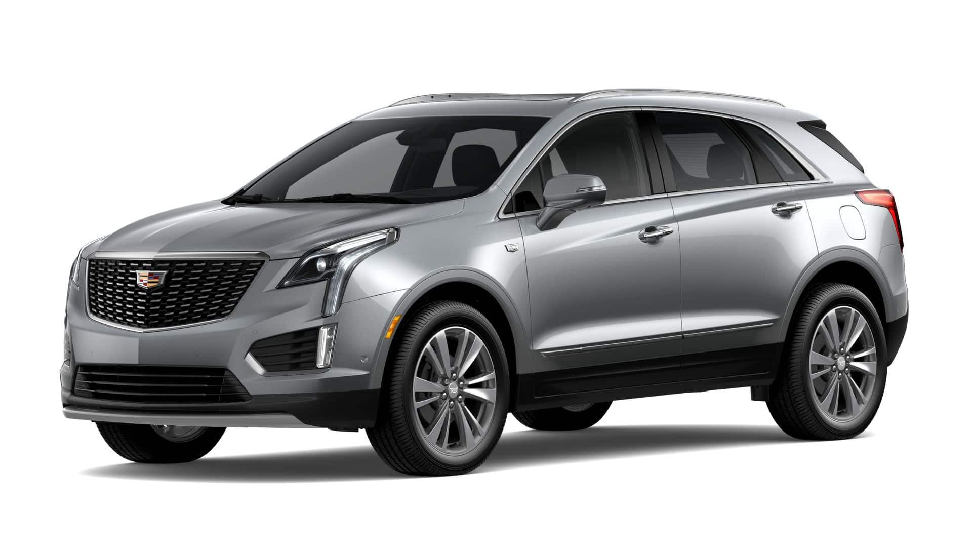 2026 Cadillac XT5 Base in Argent Silver Metallic — front three-quarter view
