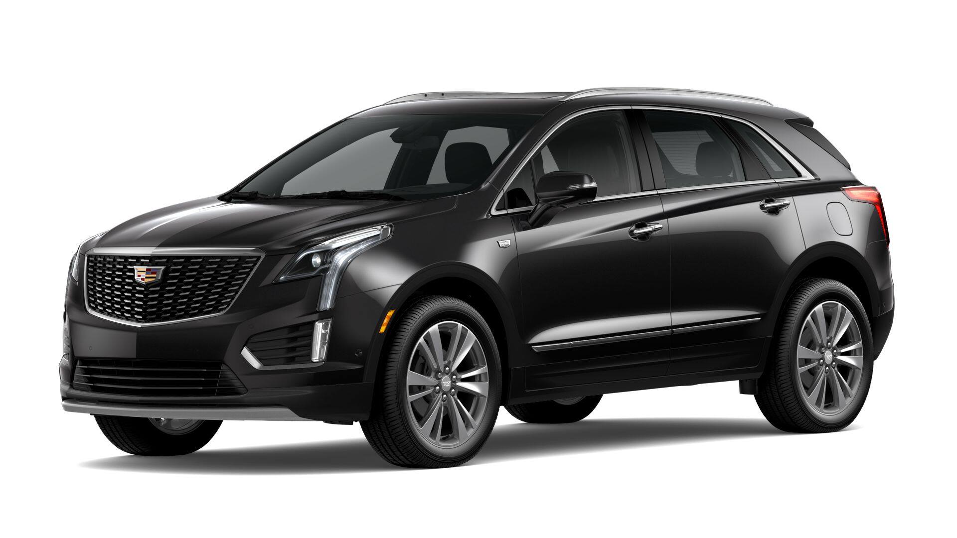 2026 Cadillac XT5 Base in Stellar Black Metallic — front three-quarter view
