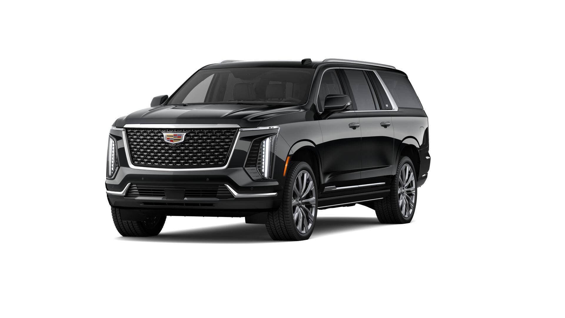 2026 Cadillac Escalade ESV Luxury in Black Raven — front three-quarter view