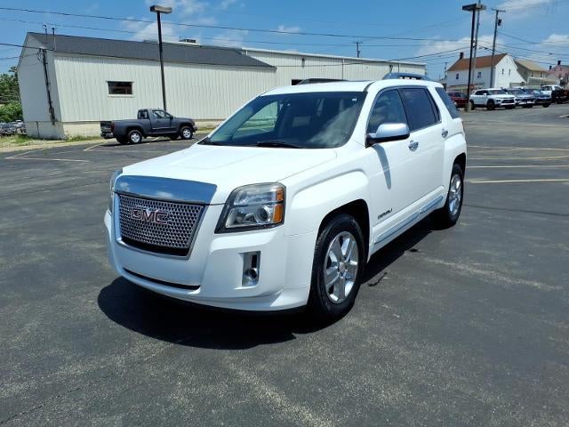 2014 GMC Terrain Denali in Summit White — front three-quarter view